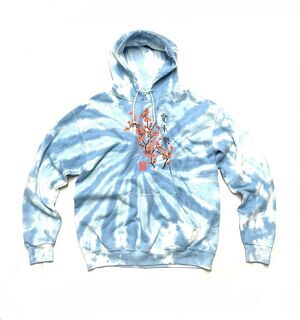 Artist Union Japanese Cherry Blossoms Hoodie Sz M Medium Tie-dye Sweatshirt